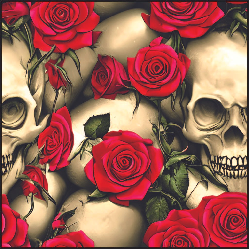 Skulls in Roses 